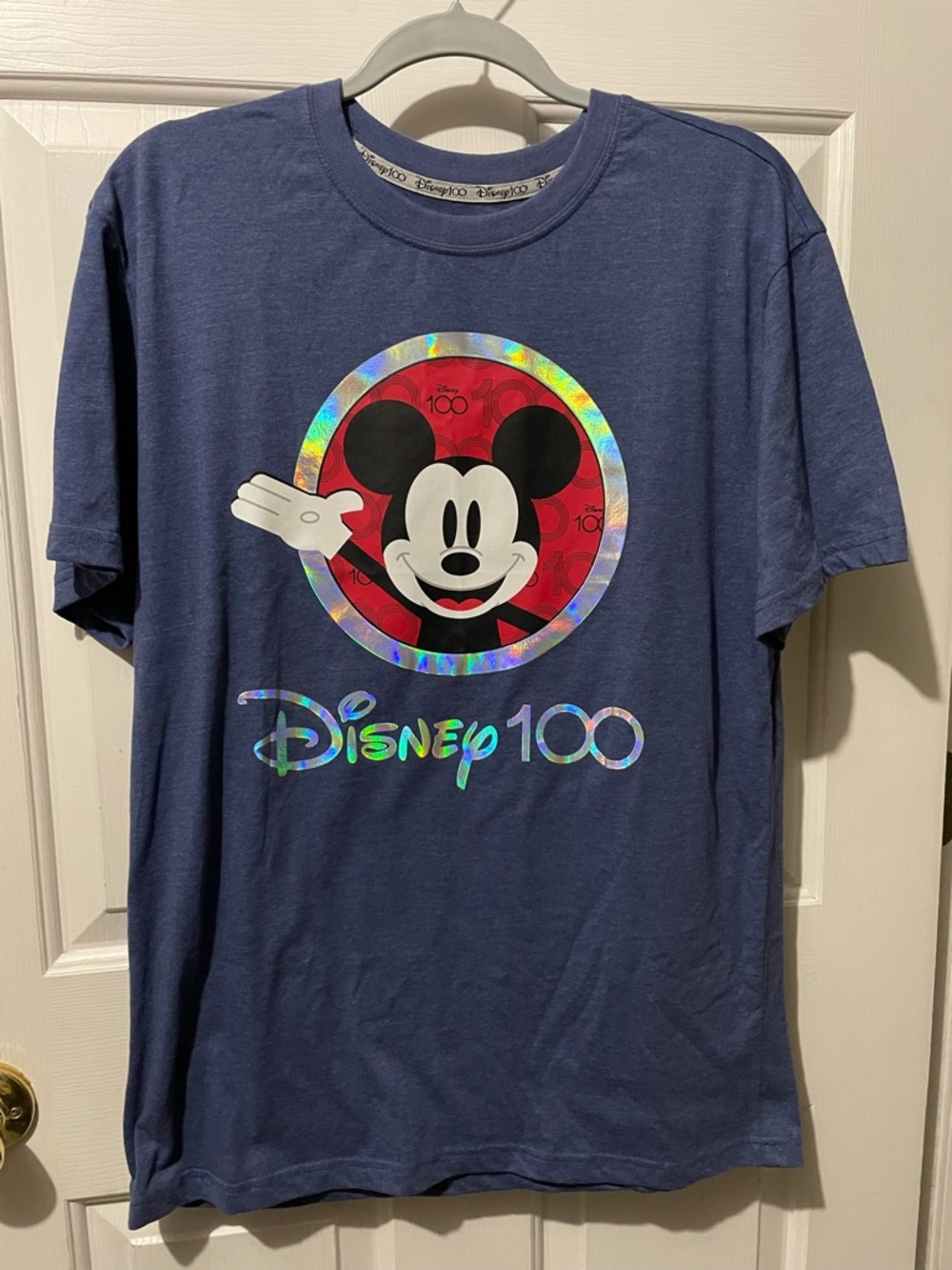 Disney Navy Blue 100 Logo Graphic Tee